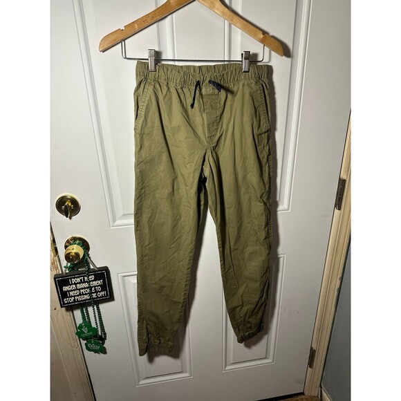 Polo Ralph Lauren Boys Joggers Pants Youth L 14-16 Green Drawstring - Picture 1 of 7